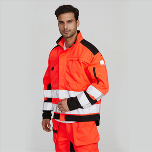 Orange Long Sleeve High Visible Safety Reflective Work Clothes
