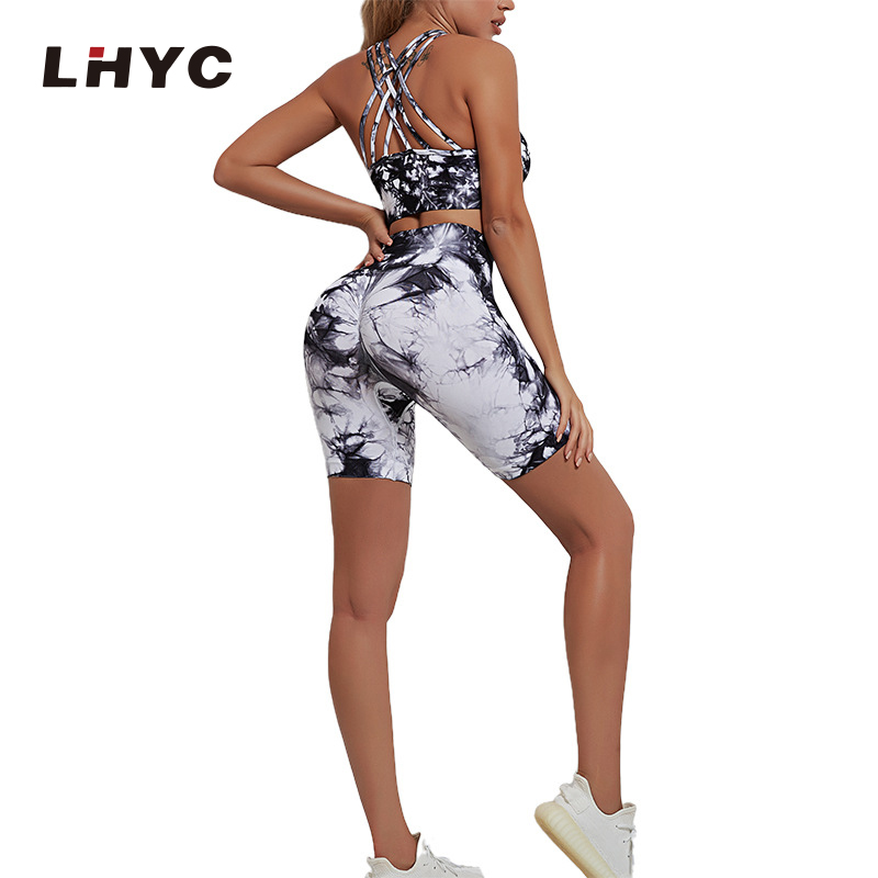 Sportswear Shorts Women Bike Shorts Printing Yoga Leggings High Stretchy Leggings Shorts