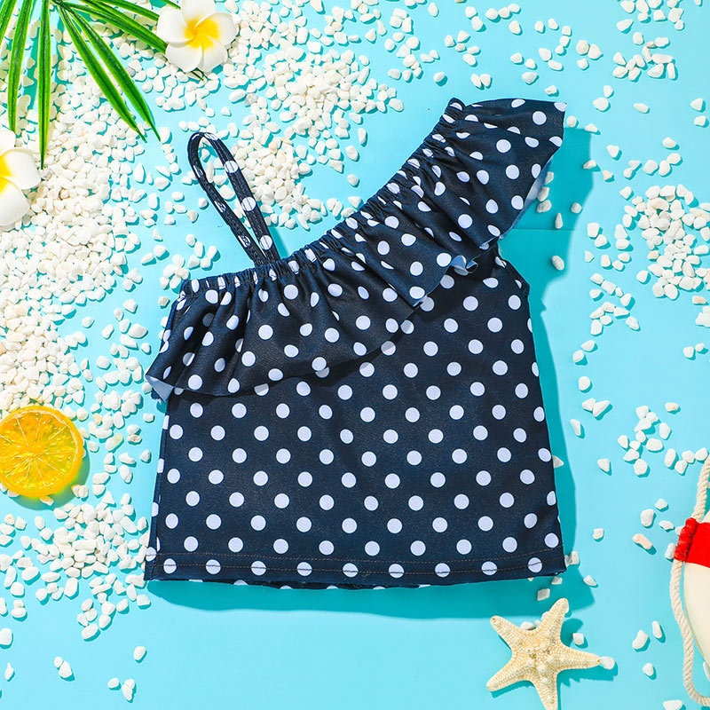 Children polka dot print one beach bathing suit swimming swimwear swimsuit baby