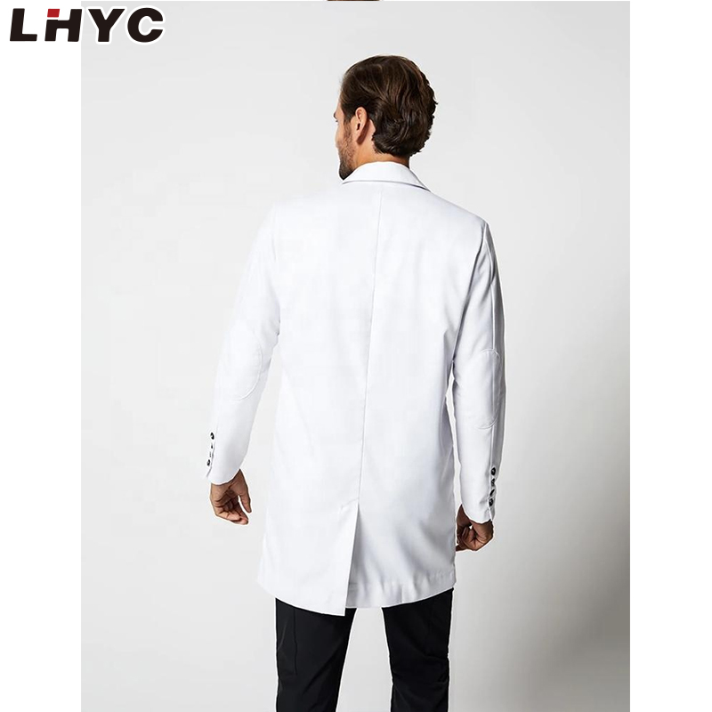 New arrival High quality Men White Lab Coat Doctor Nurse Suit for hospital