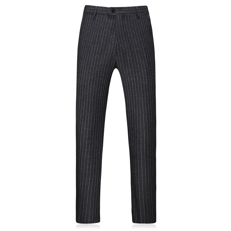New design high quality black pinstripe suit curved suit wedding