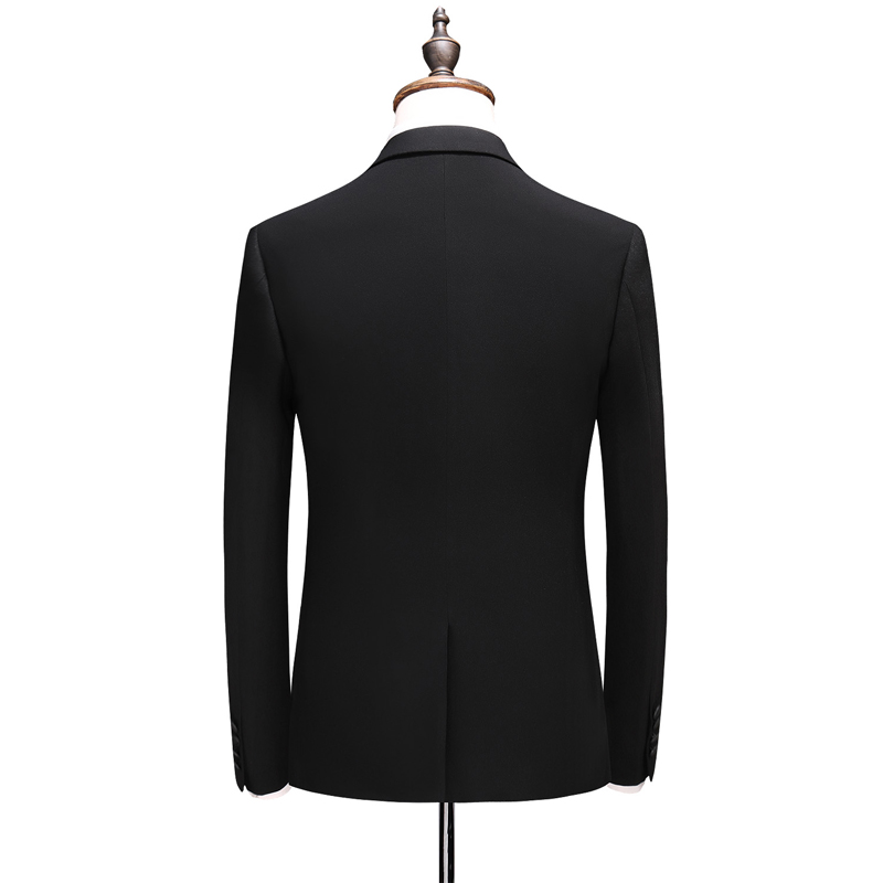 High-end private custom-made pure black high-end suit wedding suit