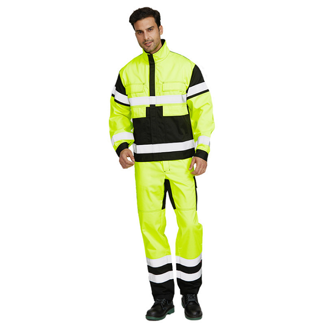 Custom Men High Visibility Work Wear Clothes Hi Vis Fluorescent Jackets