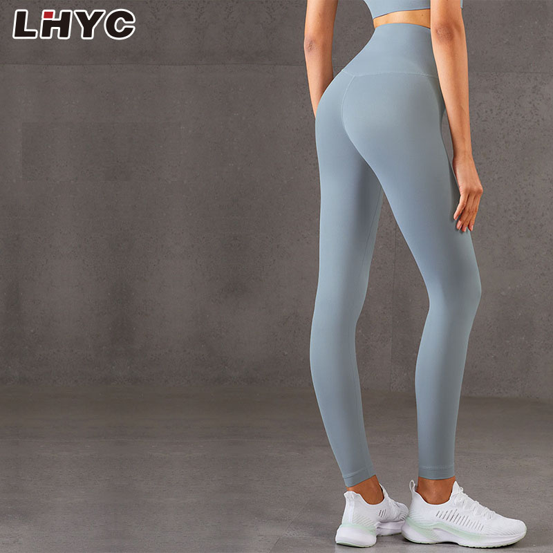 Custom Logo Elastic Nylon Spandex Workout Training High Waist Seamless Women yoga pants