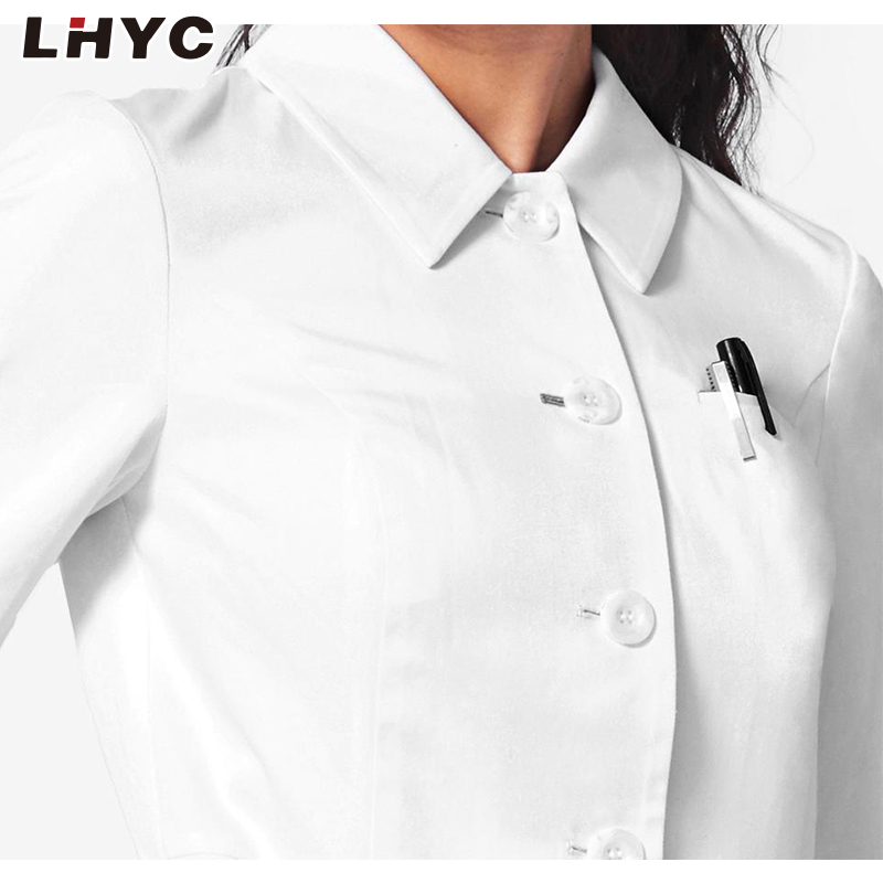 Customized Factory Hospital Clinic Dental Doctor Nurse Uniforms Medical White Lab Coat