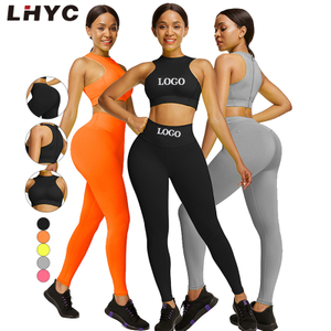 Candy color Women Pants Crop Top Girls Two Piece Sets Tracksuits fitness gym Yoga Set