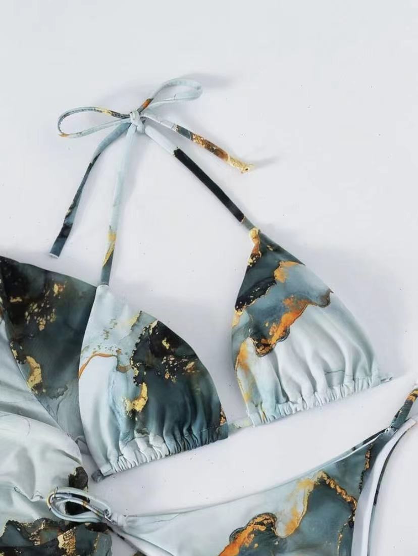 2022 New Sexy 3 Piece Swimsuits Beach Wear Cover Up Dress Swimwear Bikini Set