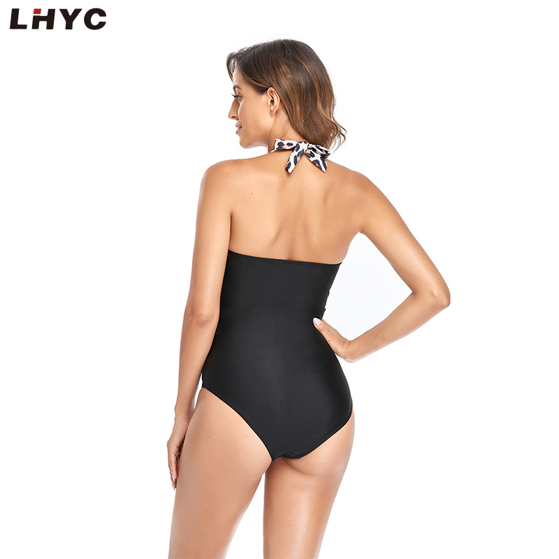 The new sexy one-piece swimsuit covers the abdomen conservative swimsuit European and American swimsuit women
