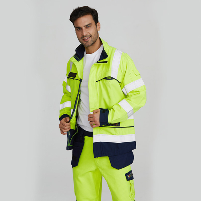 Men's Poly Cotton High Visibility Work Wear Uniforms Working Clothes