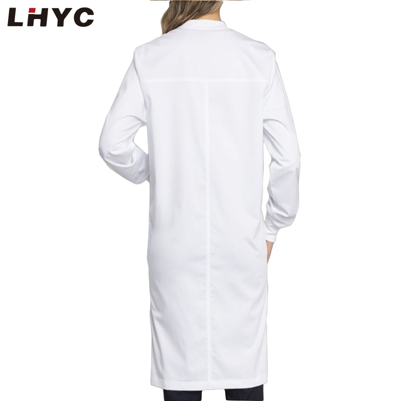 Premium Unisex Polyester Cotton Hospital Uniform White Lab Coat for Adults