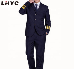 High Quality Airline Pilot Uniform Captain Work Clothes Uniform Accept Customer Logo