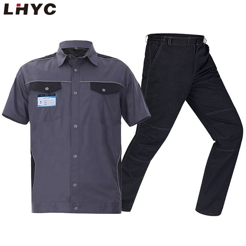 Summer Work Clothes Suit Men's Thin Short-sleeved Top Factory Clothes Durable