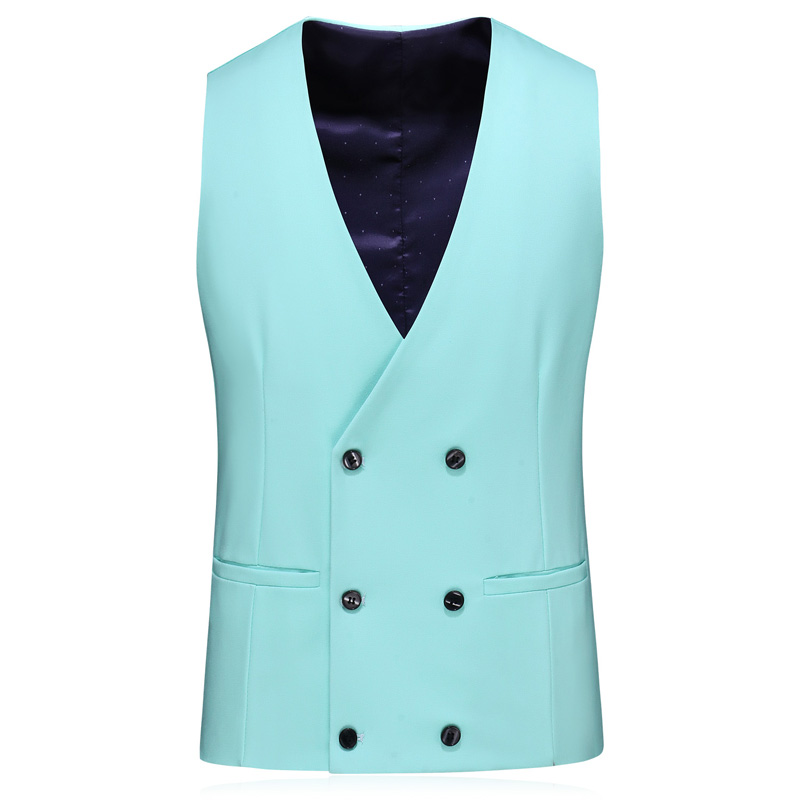 Spring and autumn sky blue suit single breasted men's suit