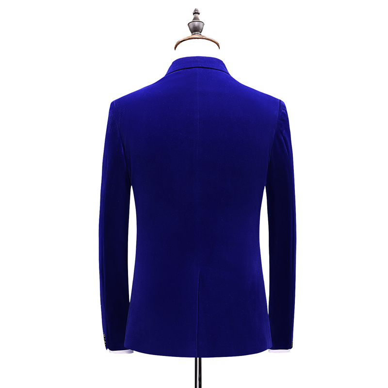 Hot sale fine suit velvet fabric Men's suit black velvet fabric Sapphire blue Royal blue